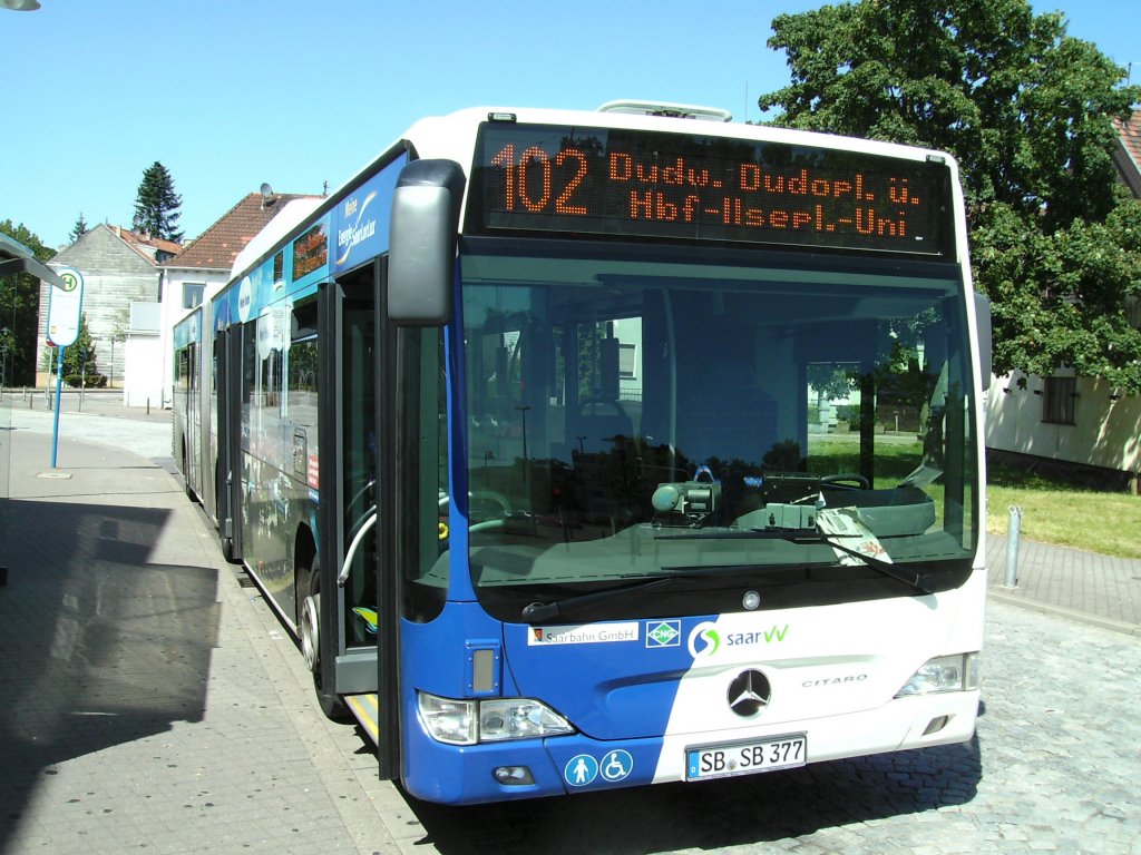 Citaro Bus. Die Aufnahme des Foto war am 16.07.2010 in Saarbrcken Dudweiler.