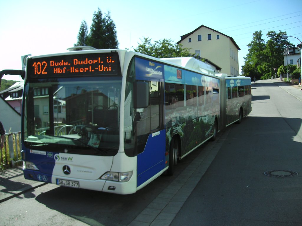 Citaro Bus. Die Aufnahme des Foto war am 16.07.2010 in Saarbrcken Altenkessel.