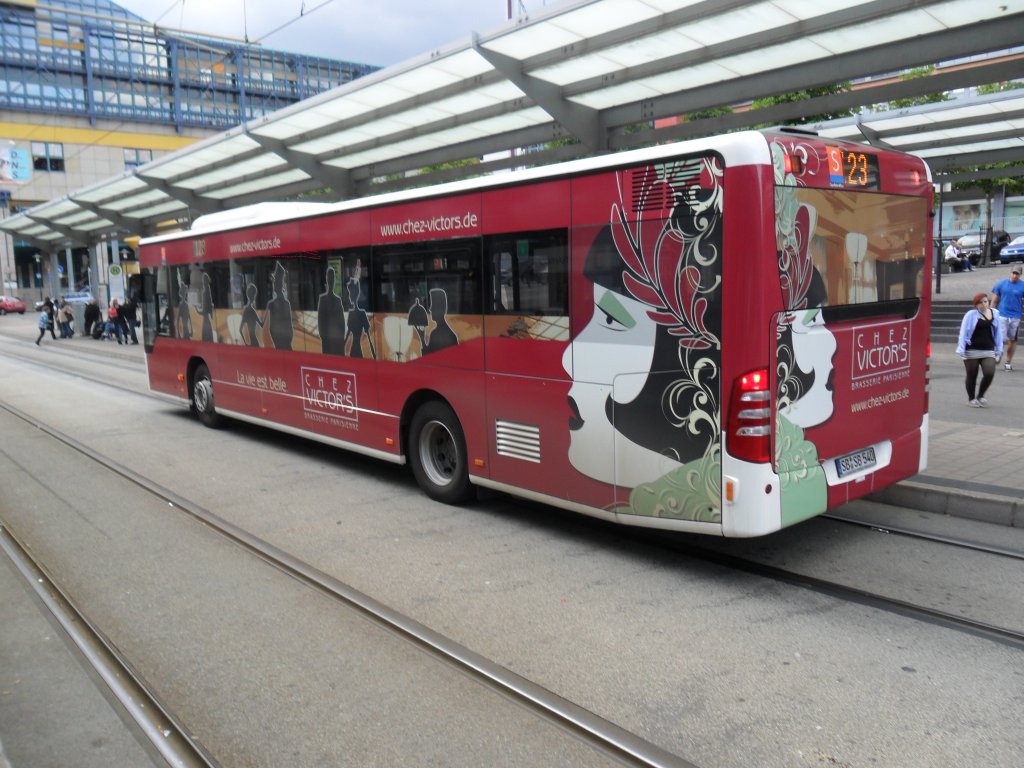 Citaro Bus von Saarbahn und Bus. Einer von 8 neuen Fahrzeugen, die seit 30.05.2011 in Saarbrcken im Einsatz sind.