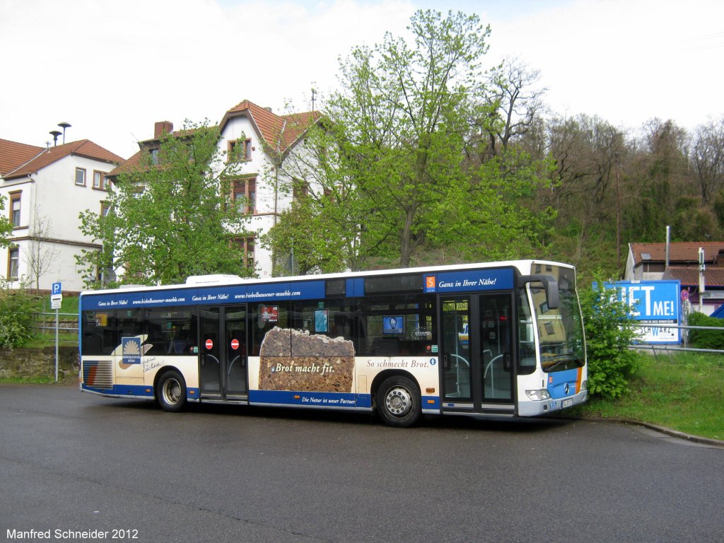 Citaro Bus von Saarbahn und Bus in Saarbrcken Brebach. Das Foto habe ich im April 2012 gemacht.