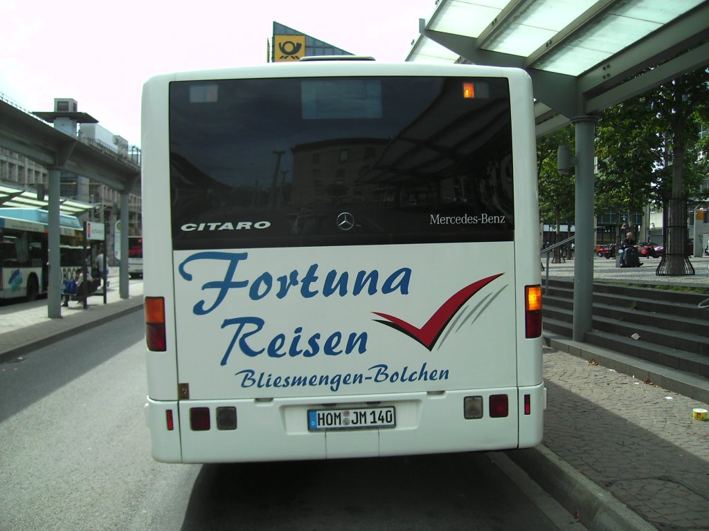 Citaro Bus.Die Aufnahme des Foto war am 12.07.2010 in Saarbrcken am Hauptbahnhof.Das Unternehmen fhrt fr Saar-Pfalz-Bus.