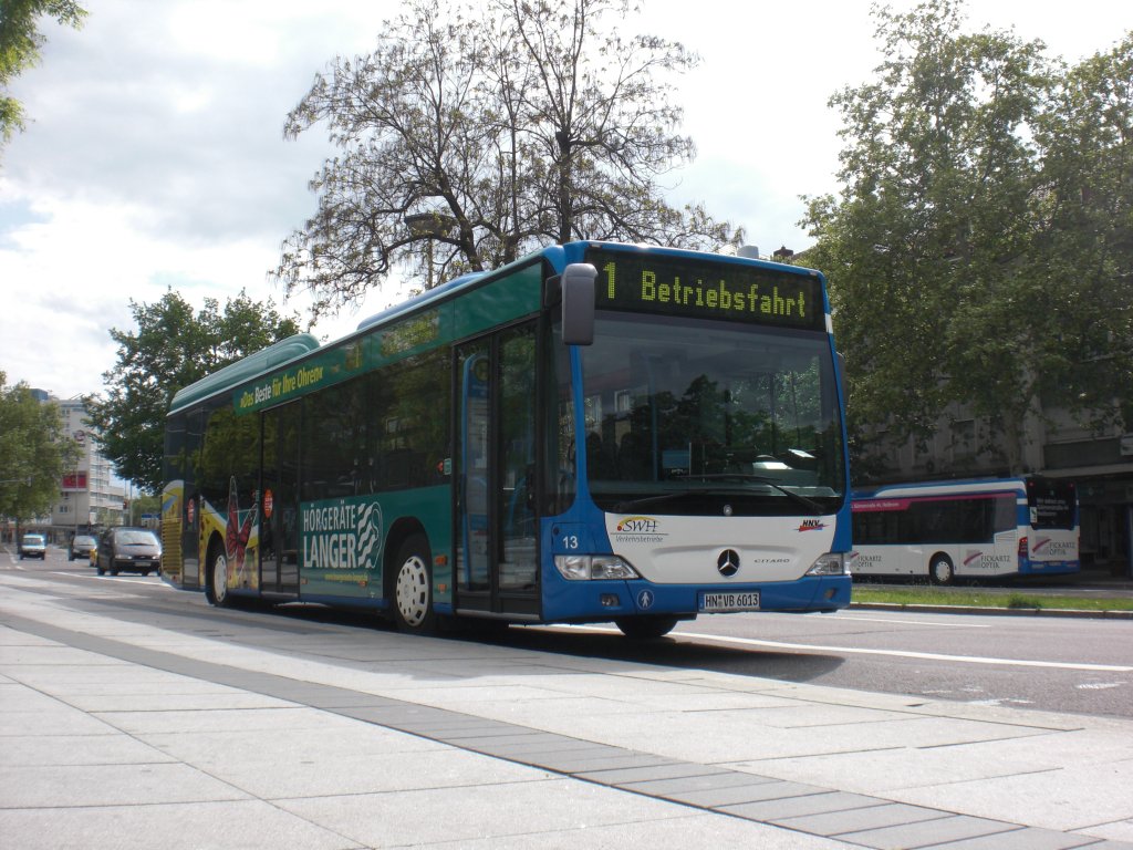 Citaro Facelift LE 3 Trer - Wagen 13 - HN-VB 6013 - Haltestelle: Harmonie West - Betrieb: Stadtwerke Heilbronn Verkehrsbetriebe