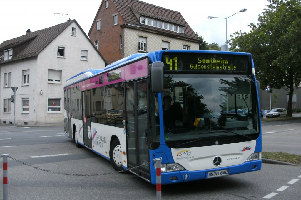 Citaro Facelift LE 3 Trer - Wagen 2 - HN-VB 6002 - Haltestelle: Heilbronn Rosenberg - Betrieb: Stadtwerke Heilbronn Verkehrsbetriebe