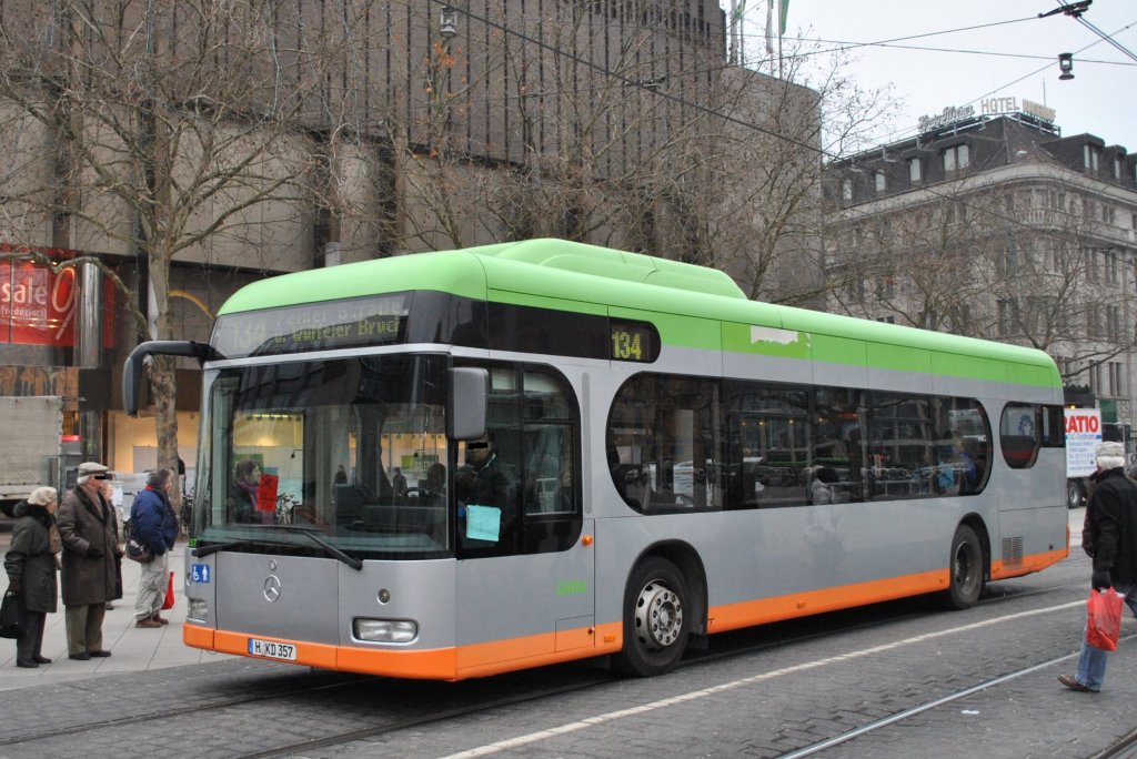 Citaro Irvie Wagen Nr 9357, am 02.02.10 in Hannover.