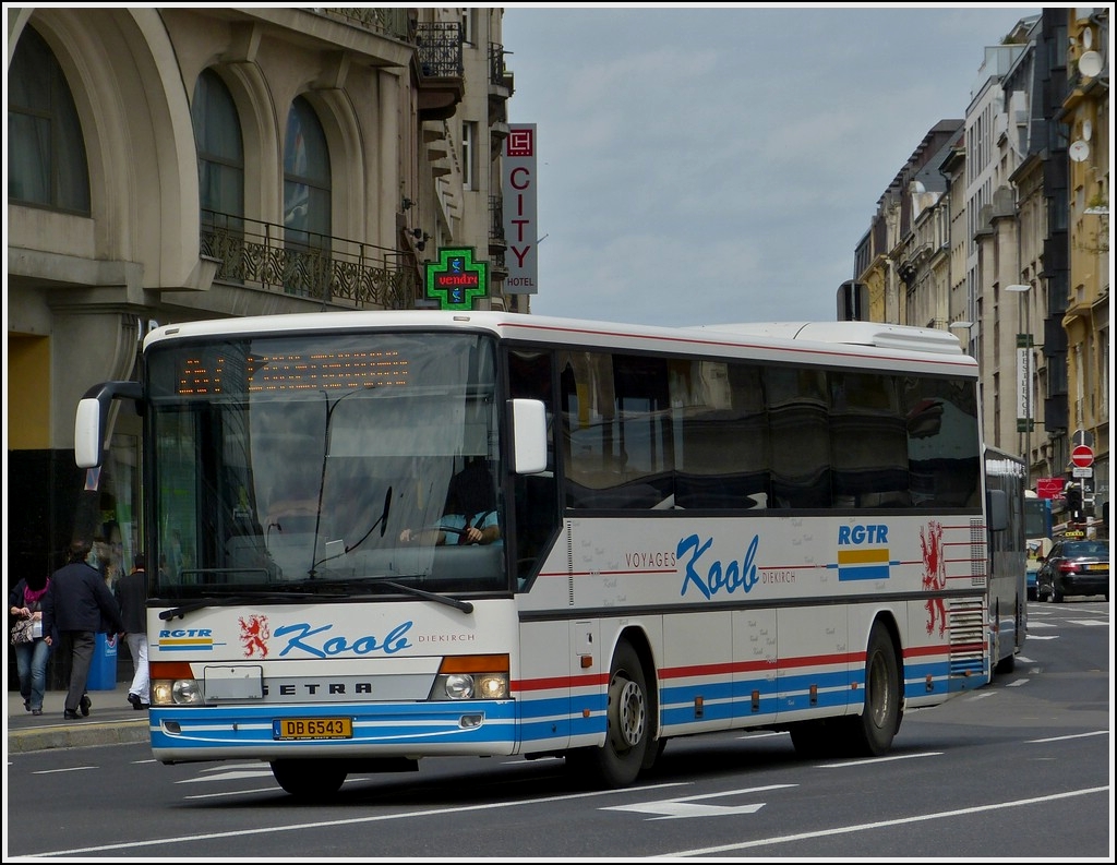 DB 6543  Setra 315 UL von Busbetrieb Koob aus Bettborn aufgenommen in Bahnhofsnhe in Luxemburg am  30.04.2012.
