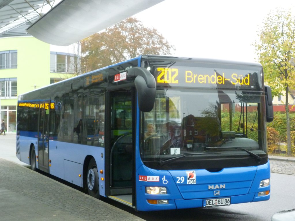 Der neue MAN Lion's City Wagen 29.Am 8.2.10 am ZOB in Delmenhorst.