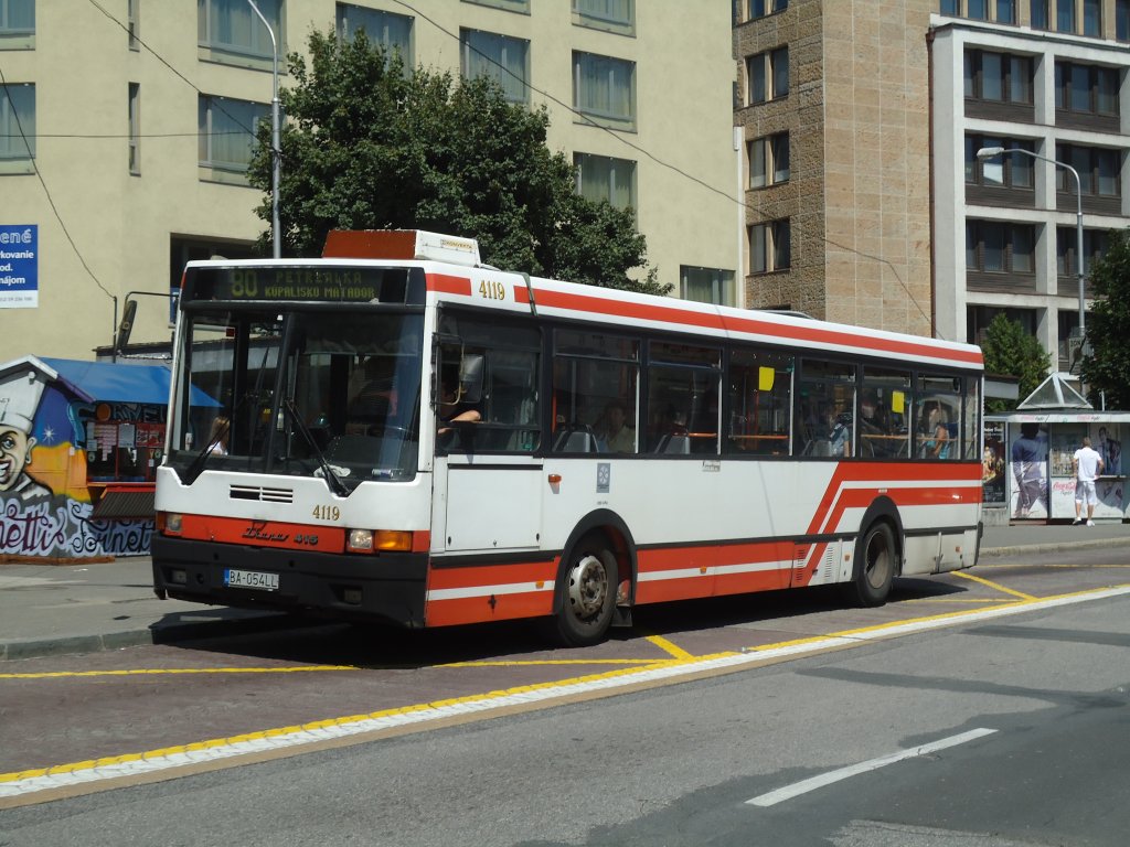 DPB Bratislava Nr. 4119/BA-054LL Ikarus am 10. August 2010 Bratislava, Zochova