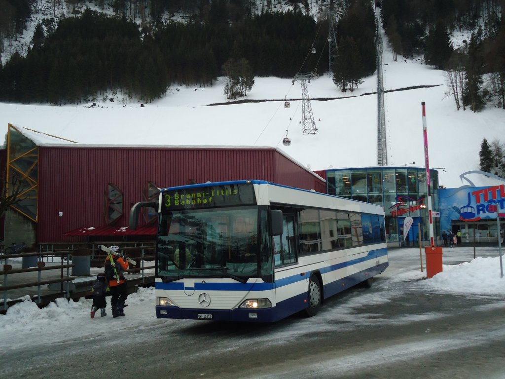 EAB Engelberg - Nr. 1/OW 10'312 - Mercedes/Hess Citaro (ex ZVB Zug Nr. 160) am 2. Januar 2012 in Engelberg, Titlisbahnen