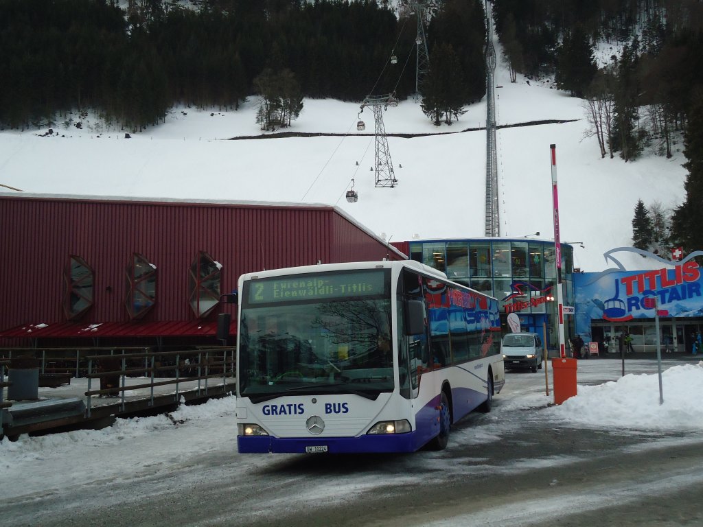 EAB Engelberg - Nr. 6/OW 10'224 - Mercedes Citaro (ex TPL Lugano Nr. 11) am 2. Januar 2012 in Engelberg, Titlisbahnen