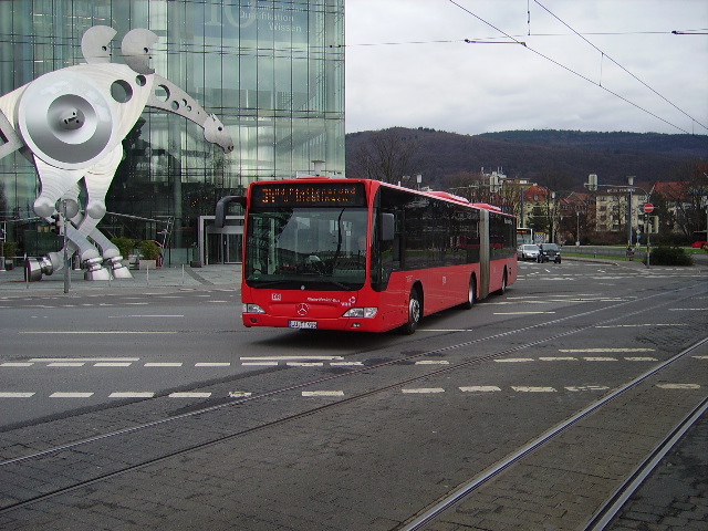 Ein Citaro G des DB Rhein-Neckar Bus am 14.01.11 in Heidelberg Hbf