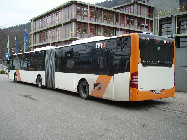 Ein Citaro G des RNV in Neckargemünd am BBW der SRH am 28.01.11