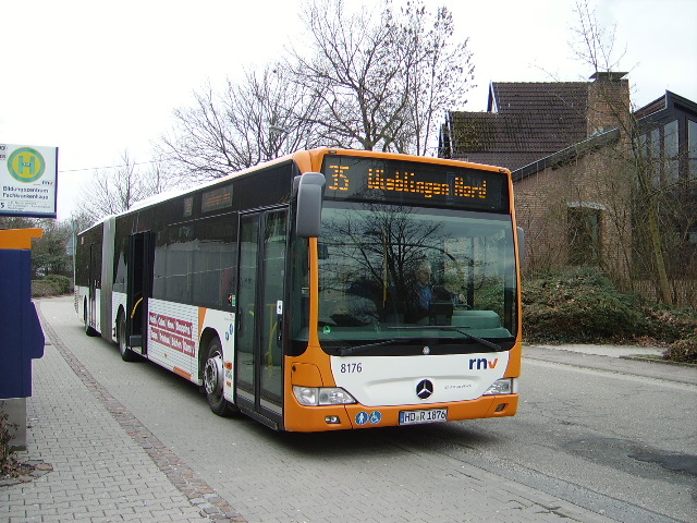 Ein Citaro G in Neckargemünd Bildungszentrum (SRH) wo ich ja ne Ausbildung als Industriemechaniker mache am 23.01.11