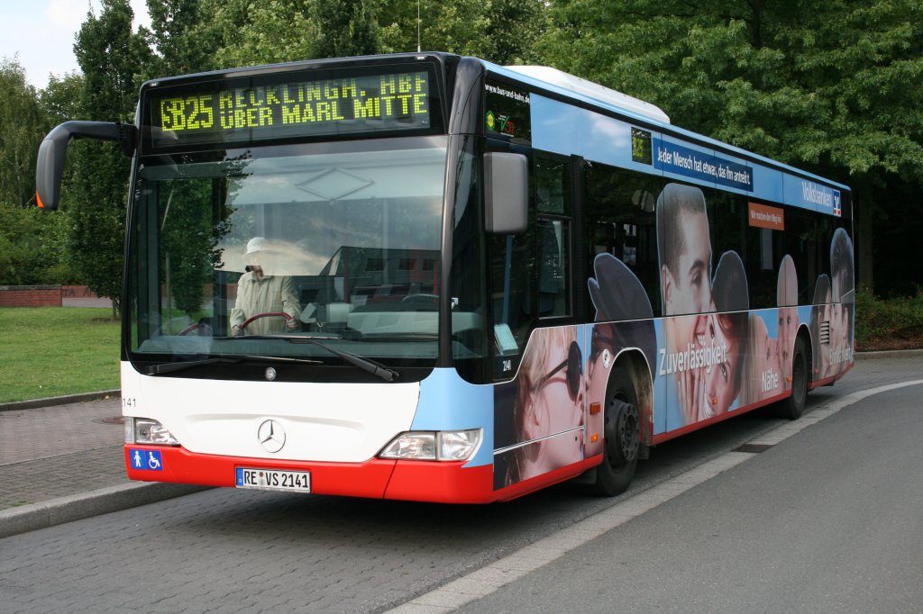 Ein Citaro(Facelift) der Vestischen Straenbahn AG am 20.Juli 2009 am ZOB Dorsten. 