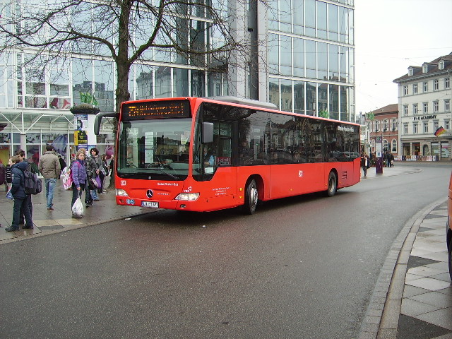 Ein DB Rhein Neckar Bus in Heidelberg am 24.02.11