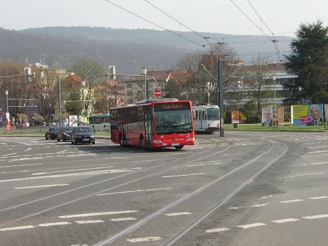 Ein DB Rhein Neckar Bus Mercedes Benz Citaro der 2. Generation in Heidelberg am Hbf am 25.03.11