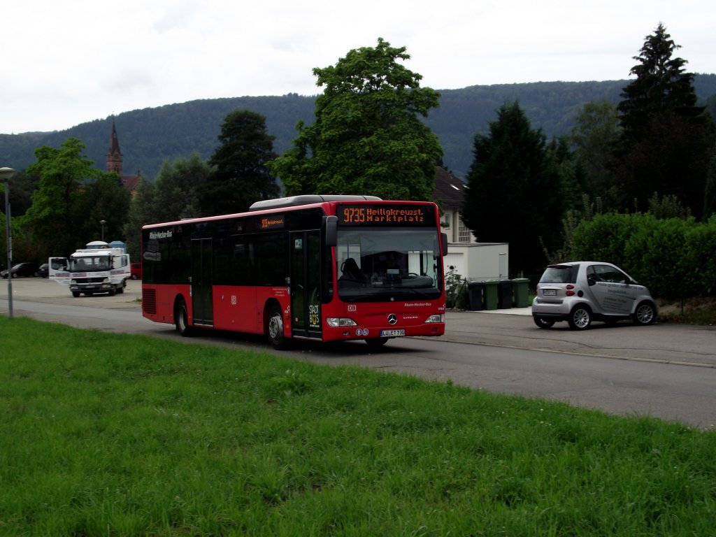 Ein DB Rhein Neckar Bus Citaro in Kleingemnd am 26.07.11