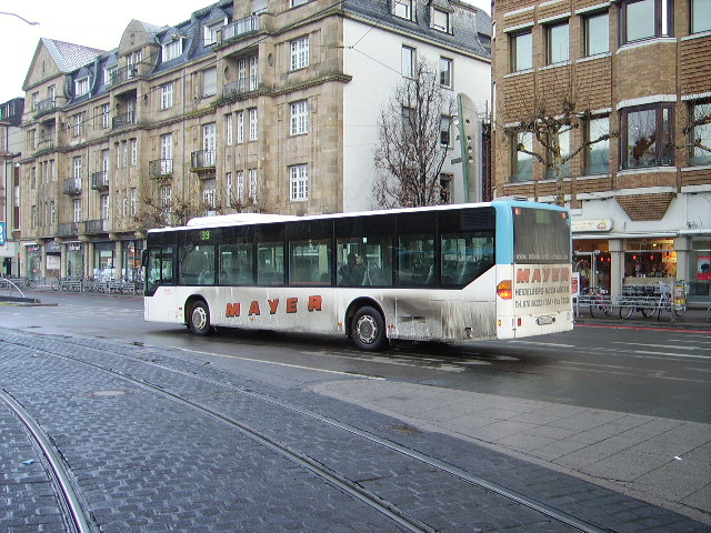 Ein Mayer Citaro Bus in Heidelberg am Bismarckplatz am 27.11.10