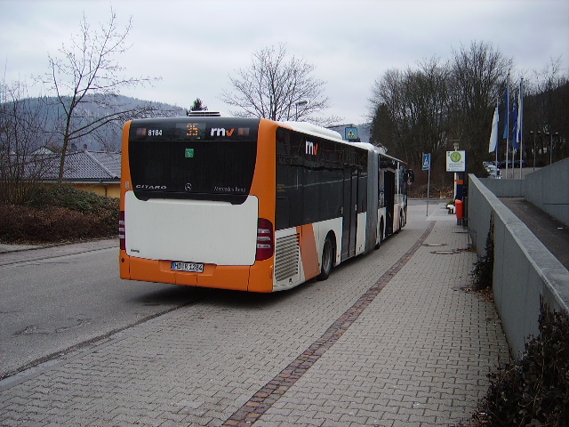 Ein RNV Citaro G am BBW Neckargemünd am 28.01.11