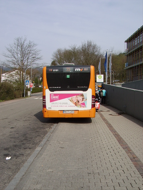 Ein RNV Mercedes Benz Citaro G in Neckargemünd am 25.03.11