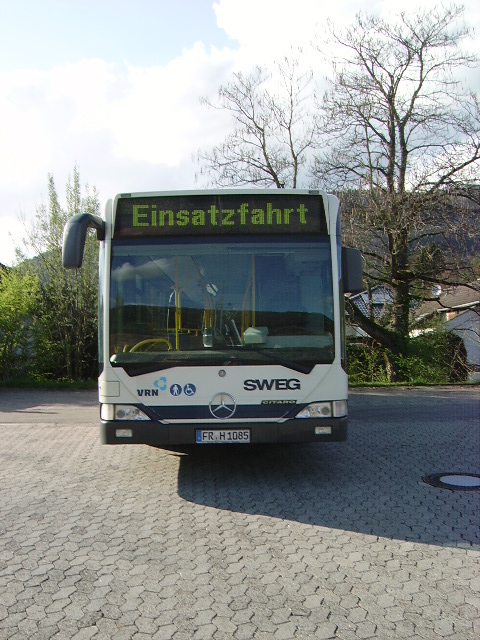 Ein SWEG Citaro am 04.04.11 in Neckargemnd abgestellt 