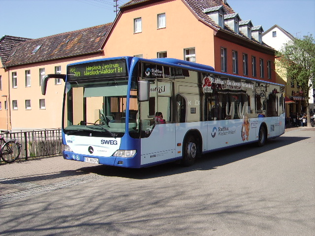 Ein SWEG Citaro Stadtbus Wiesloch am 02.04.11