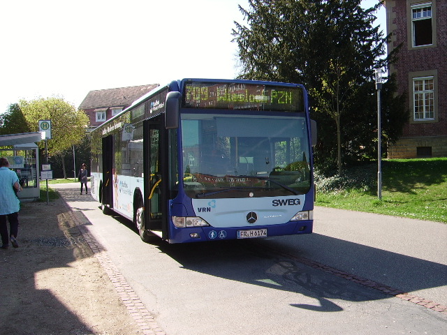 Ein SWEG Stadtbus Wiesloch Citaro am 02.04.11 in Wiesloch am PZN 