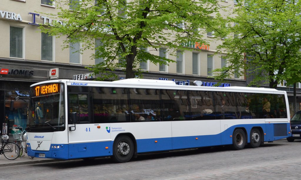 Ein Volvo 8700 Stadtlinienbus in Tampere/Finnland am 09.06.2012.