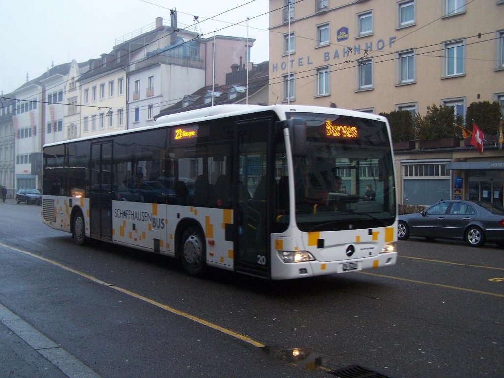 Einer der zwei neuen Citaro II  in Schaffhausen am 08/01/11.