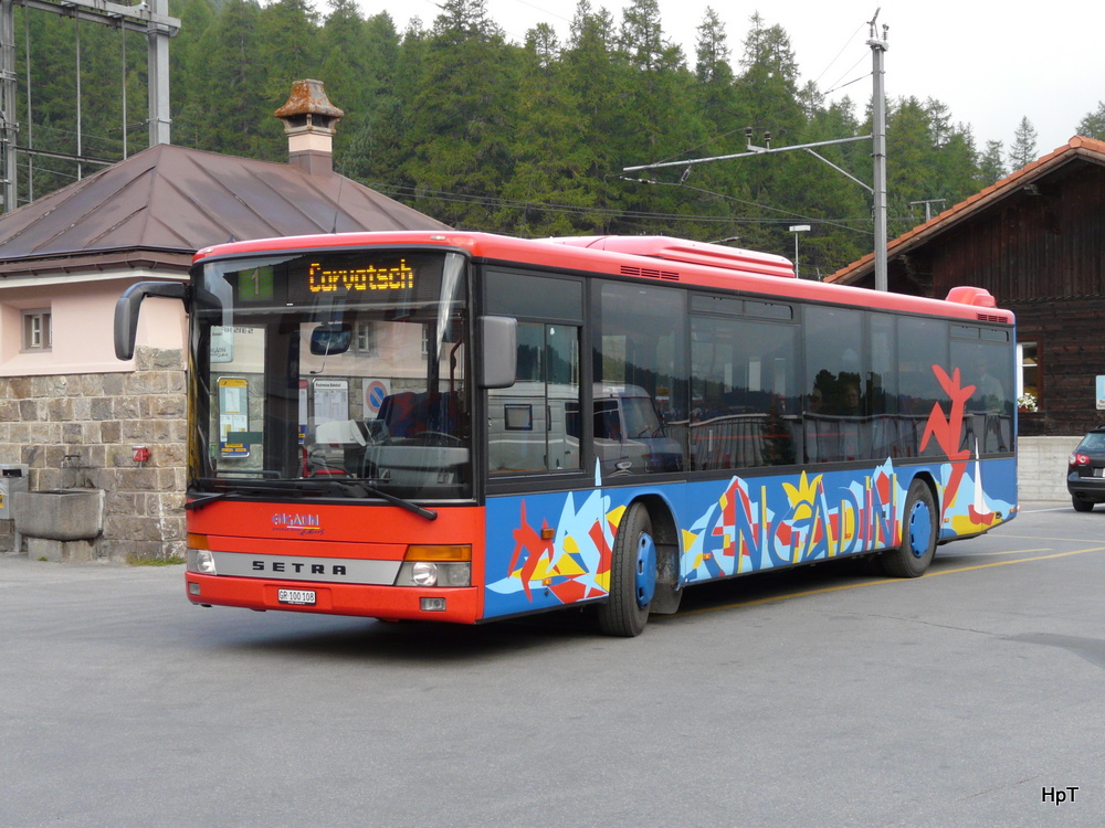 Engadin Bus - Setra S 315 NF GR 100108 unterwegs auf der Linie 1 in Pontresina am 14.09.2010
