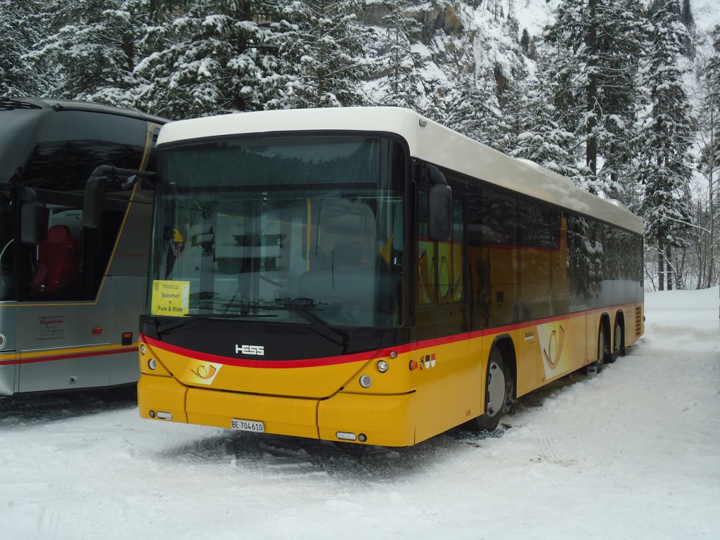 Engeloch, Riggisberg - Nr. 18/BE 704'610 - Scania/Hess am 7. Januar 2012 in Adelboden, Unter dem Birg