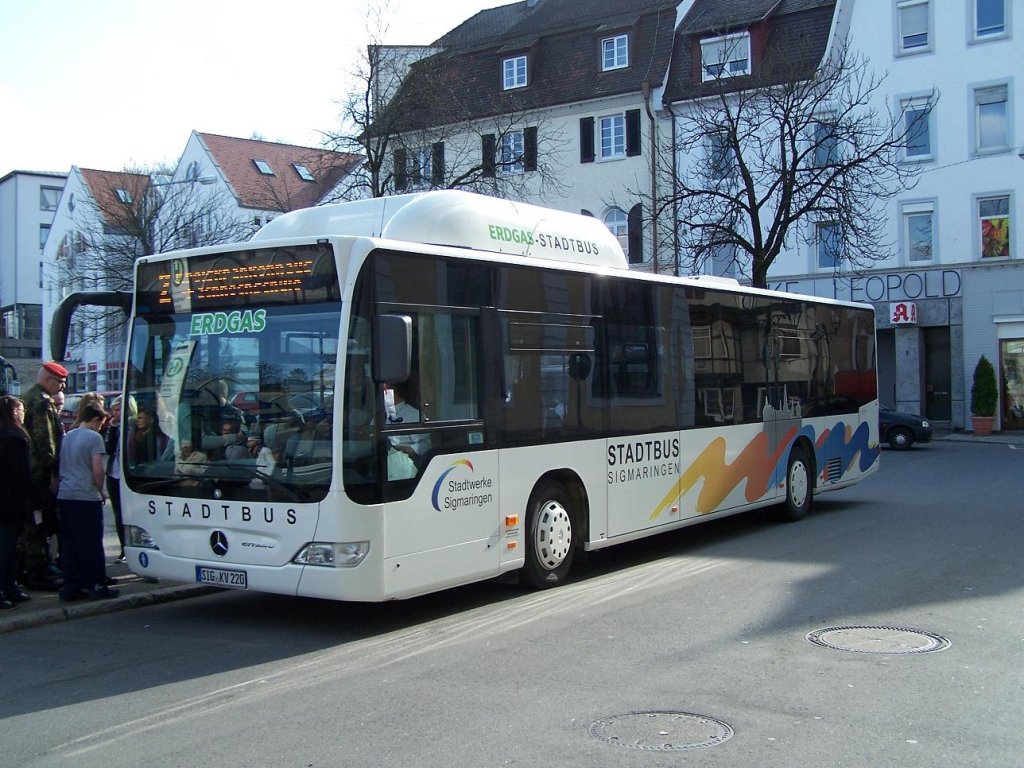 Erdgasgetriebene Citaro II in Sigmaringen am 29/03/11.