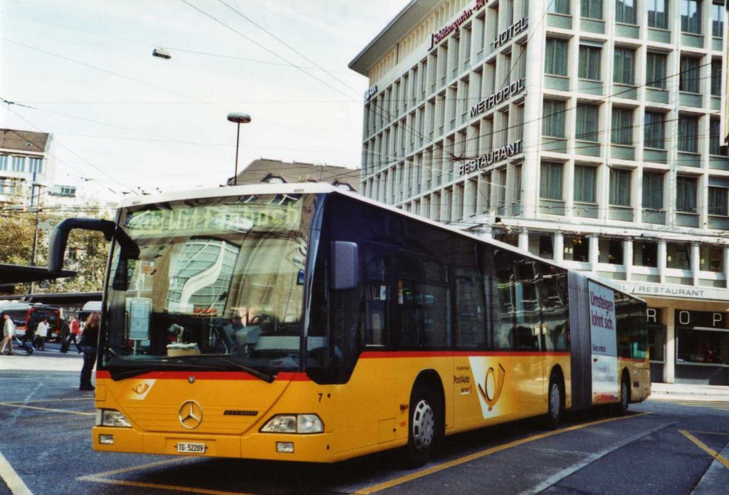 Eurobus (Cars Alpin Neff), Arbon Nr. 7/TG 52'209 Mercedes Citaro am 24. Oktober 2009 St. Gallen, Bahnhof