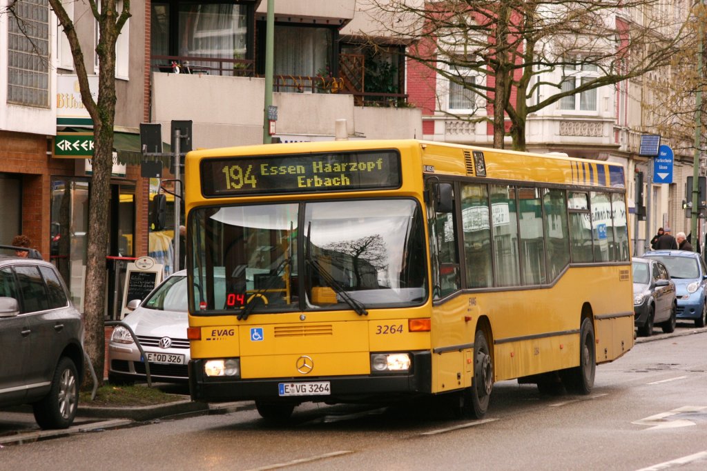 EVAG 3264 (E VG 3264) in Essen Steele mit der Linie 194 nach Haarzopf am 25.2.2010.