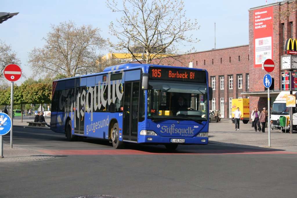 EVAG 3401 (E VG 3401) am HBF Oberhausen mit der Linie 185.
24.4.2010