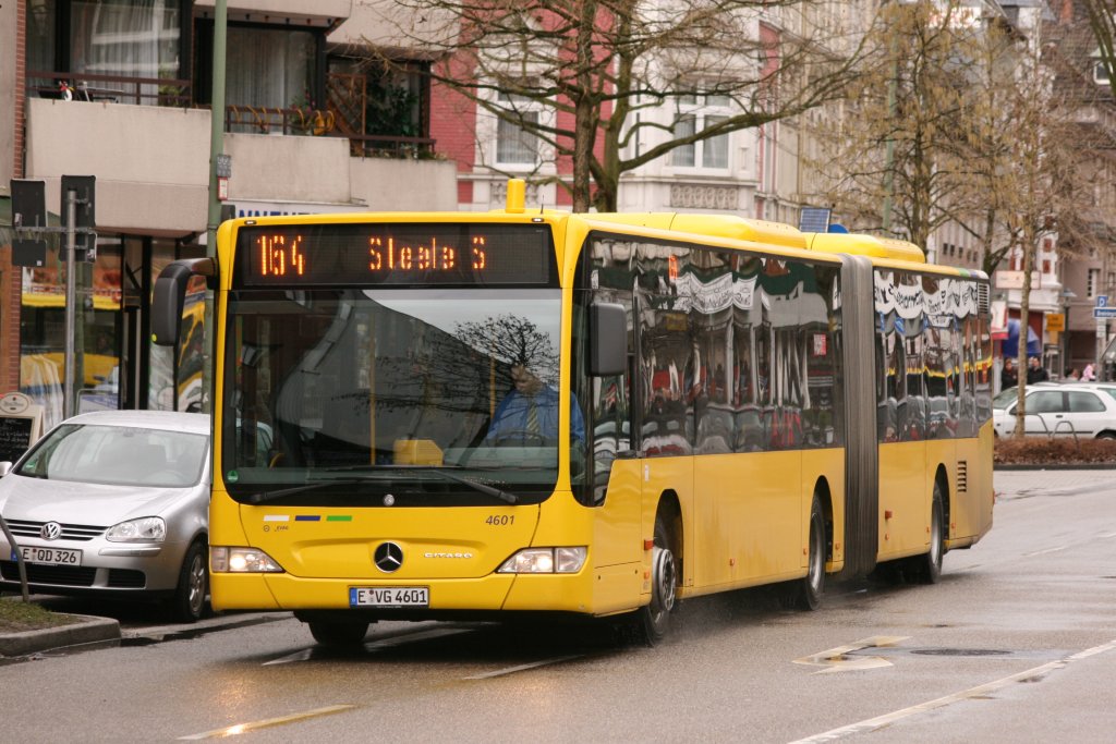 EVAG 4601 (E VG 4601) auf der Kaiser Wilhelmstr. mit der Linie 164 am 25.2.2010.