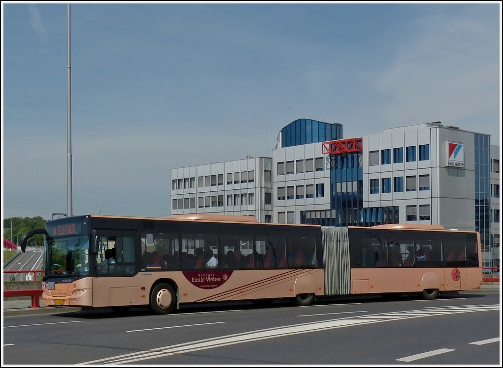 (EW 1269)  Neoplan Centroliner, des Busunternehmens Emile Weber, aufgenommen in den Strassen der Stadt Luxemburg am 17.06.2013.