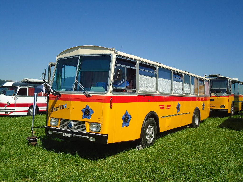 Ghwiler, Birmensdorf - ZH 311'638 - Saurer/Tscher (ex AVG Grindelwald) am 18. August 2012 in Affeltrangen, Kreuzegg