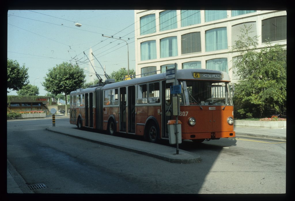 Genve / Genf TPG O-Buslinie 6, Molard (Endstelle) 16. Juli 1983