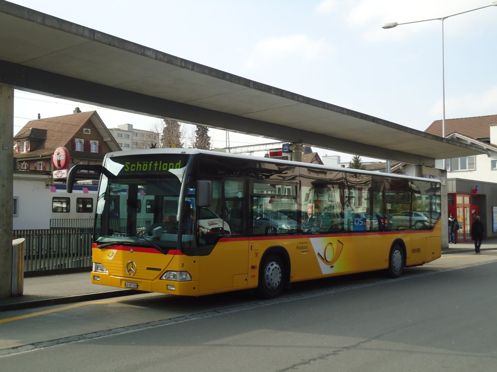 Hfliger, Sursee - Nr. 2/LU 197'102 - Mercedes Citaro (ex P 25'238) am 11. Mrz 2011 beim Bahnhof Sursee