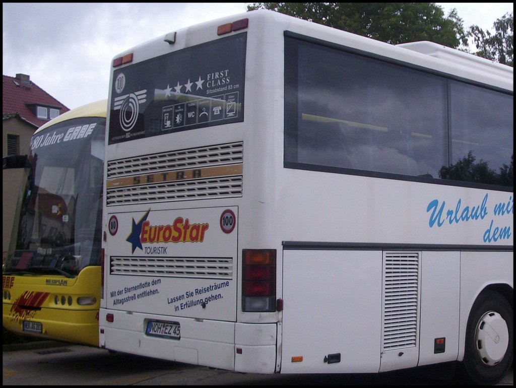 Heck des Setra 319 GT-HD von Eurostar aus Deutschland in Sassnitz am 15.09.2012