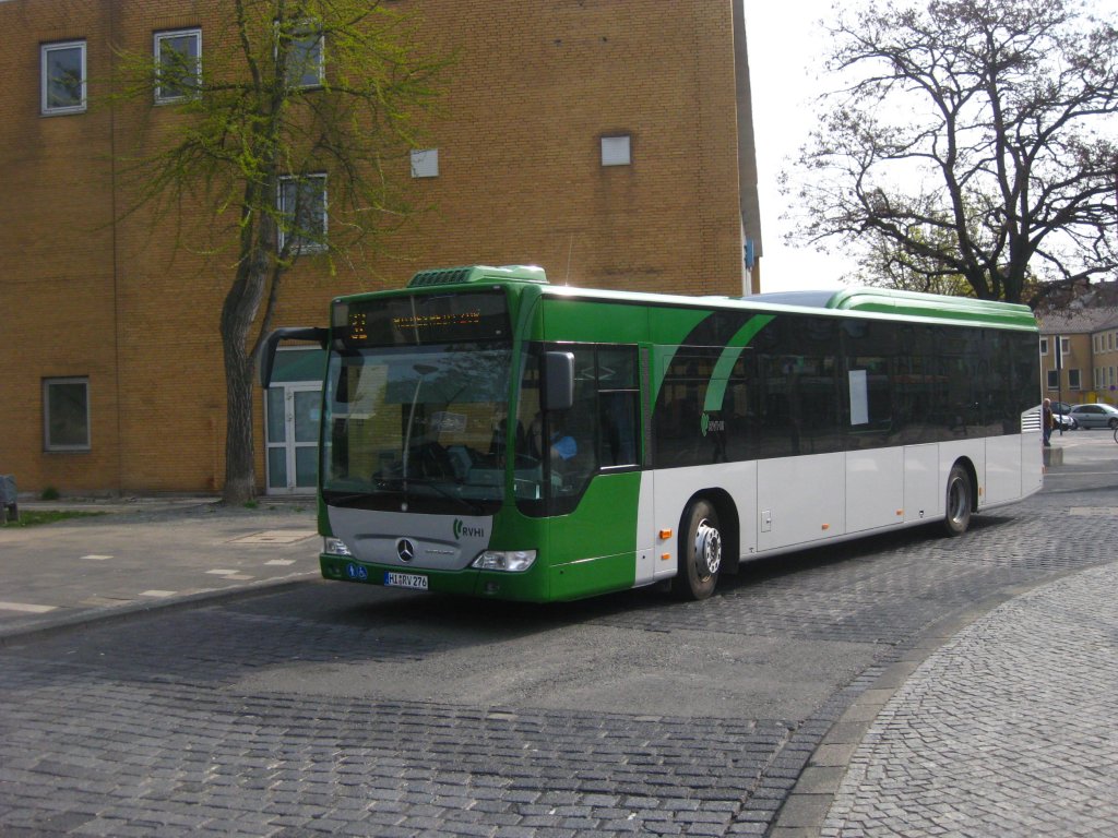 HI-RV 276 (Regionalverkehr Hildesheim GmbH) im April 2010 am ZOB in Hildesheim. Dies ist das neueste Fahrzeuge im Fuhrpark des Verkehrsbetriebs, im Oktober 2010 soll allerdings schon eine weitere Fahrzeuglieferung eintreffen.