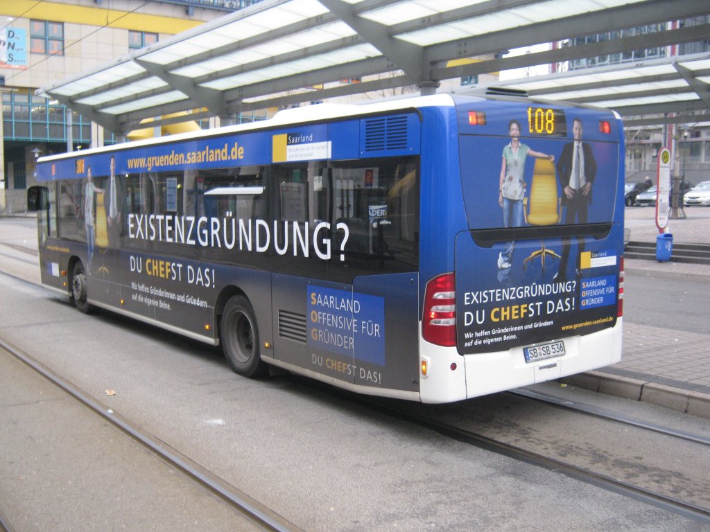 Hier ist einer der 8 neuen Citaro Busse zu sehen. Die Fahrzeuge sind seit Dezember 2010 im Einsatz.Das Foto habe ich am 19.02.2011 in Saarbrcken am Hauptbahnhof gemacht.
