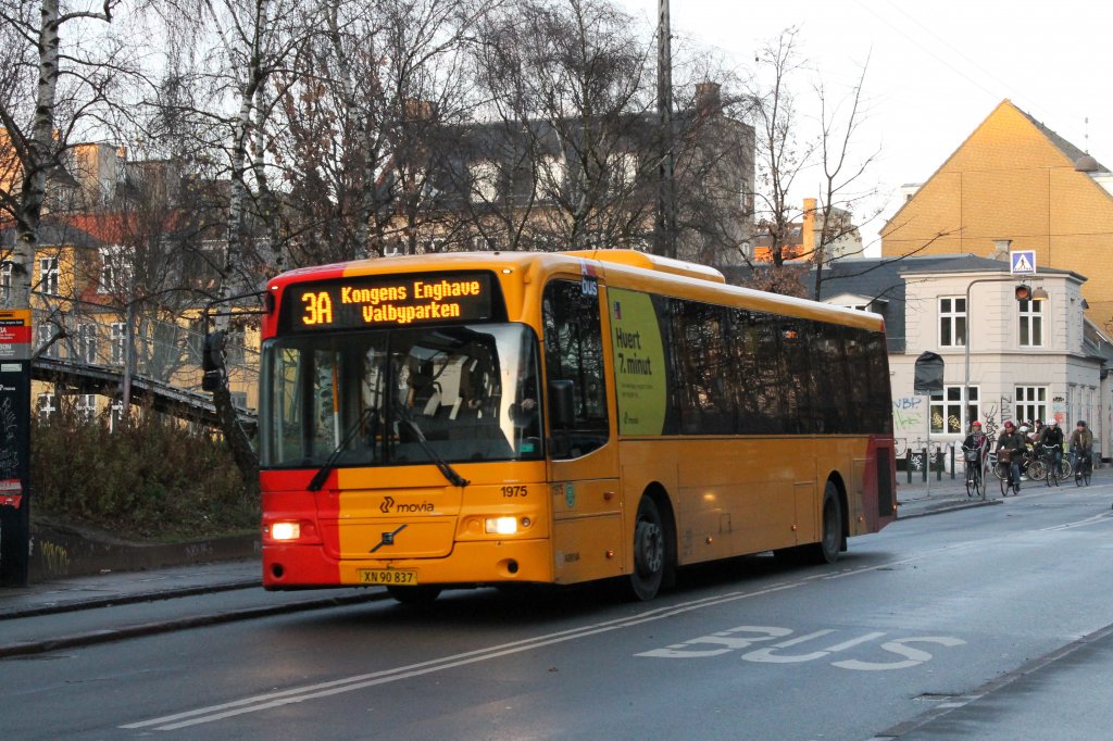 Hier bus linie 3A Stengade 19-12-2011