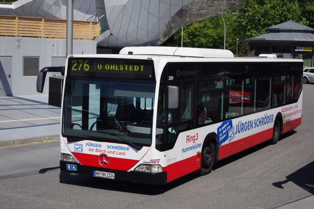 Hochbahn 2324 am 16.Juli 2010 auf der Busanlage Poppenbttel 
