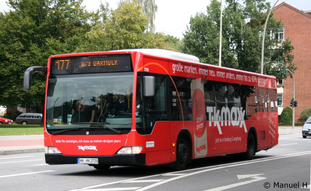 Hochbahn 2720 (HH HN 2720) mit Werbungt fr T.k.maxx.
Aufgenommen am ZOB Barmbek, 2.9.2010.