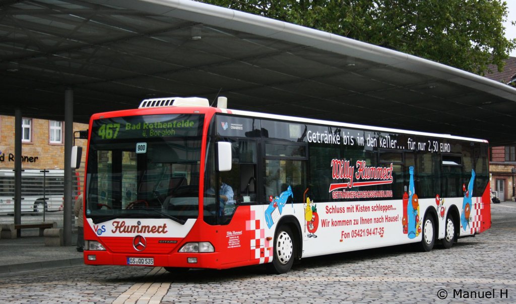 Hummert 900 (OS QQ 535) mit Werbung fr den Getrnkehandel Willi Hummert.
Aufgenommen am HBF Osnabrck, 19.9.2010.