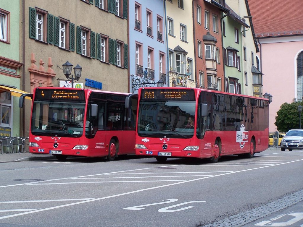 In Rottweil, alle Centroliner N 4416 und NL 223 wurden durch Citaros ersetzt. 21/07/12.