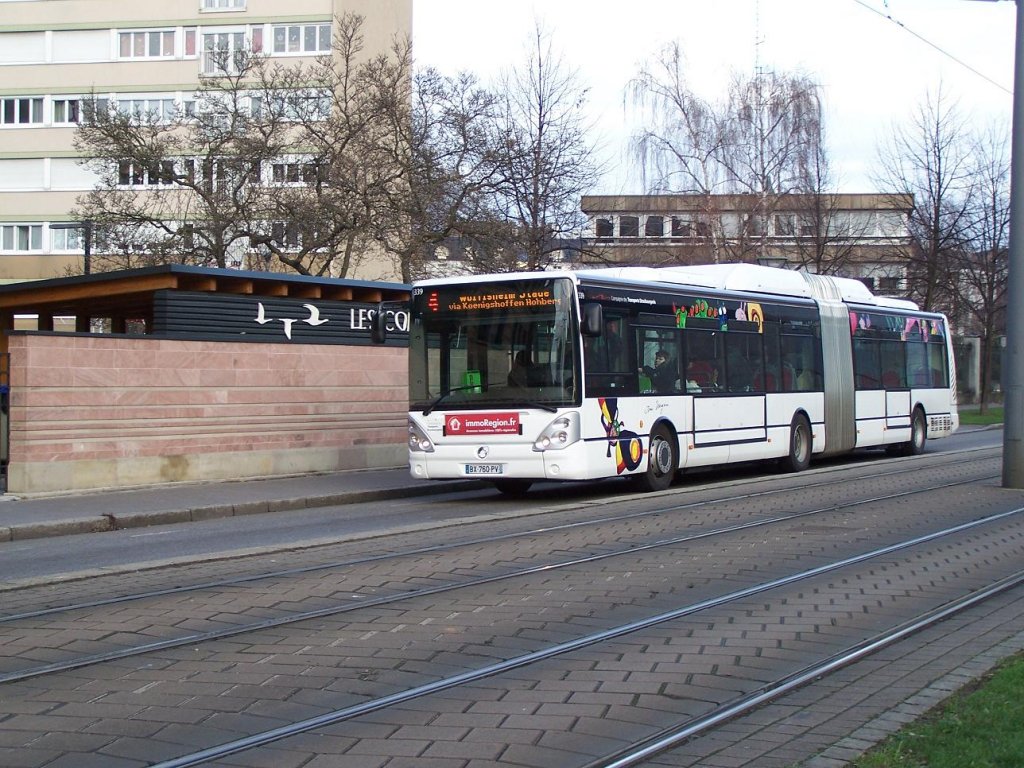 Irisbus Citelis 18 CNG Nr 339 mit der neuen Bemahlung am 26/12/11.