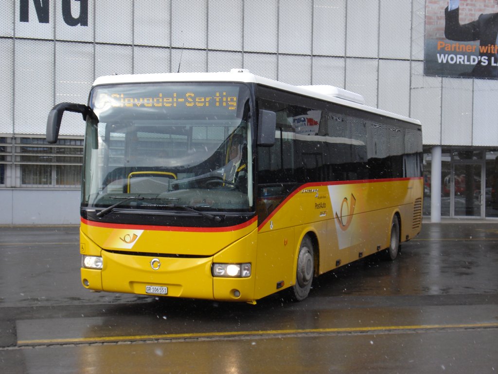 Irisbus Crossway GR 106551 der Regie Davos. Aufgenommen am 19.01.2011 in Davos