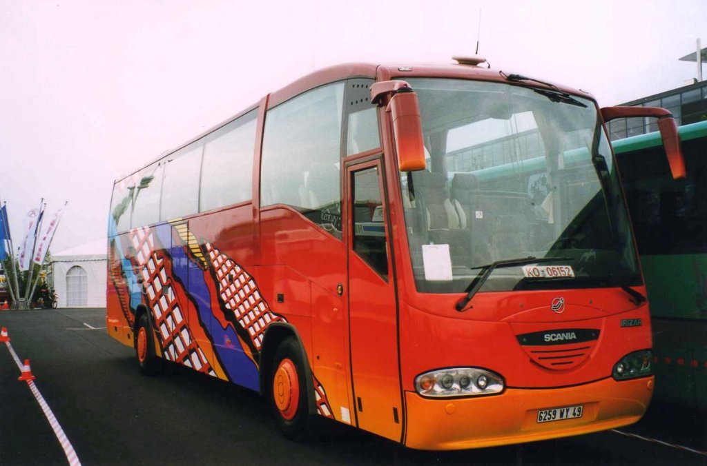 Irizar Scania Century, aufgenommen auf der IAA 1998 in Hannover.